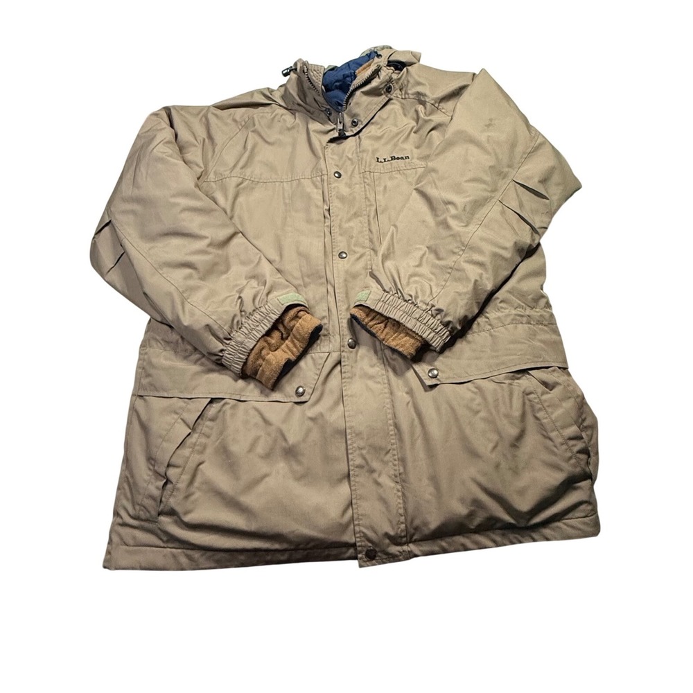 L.L. Bean 3-in-1 Men's Large Ripstop Field Parka & Fleece Liner Jacket Vintage
